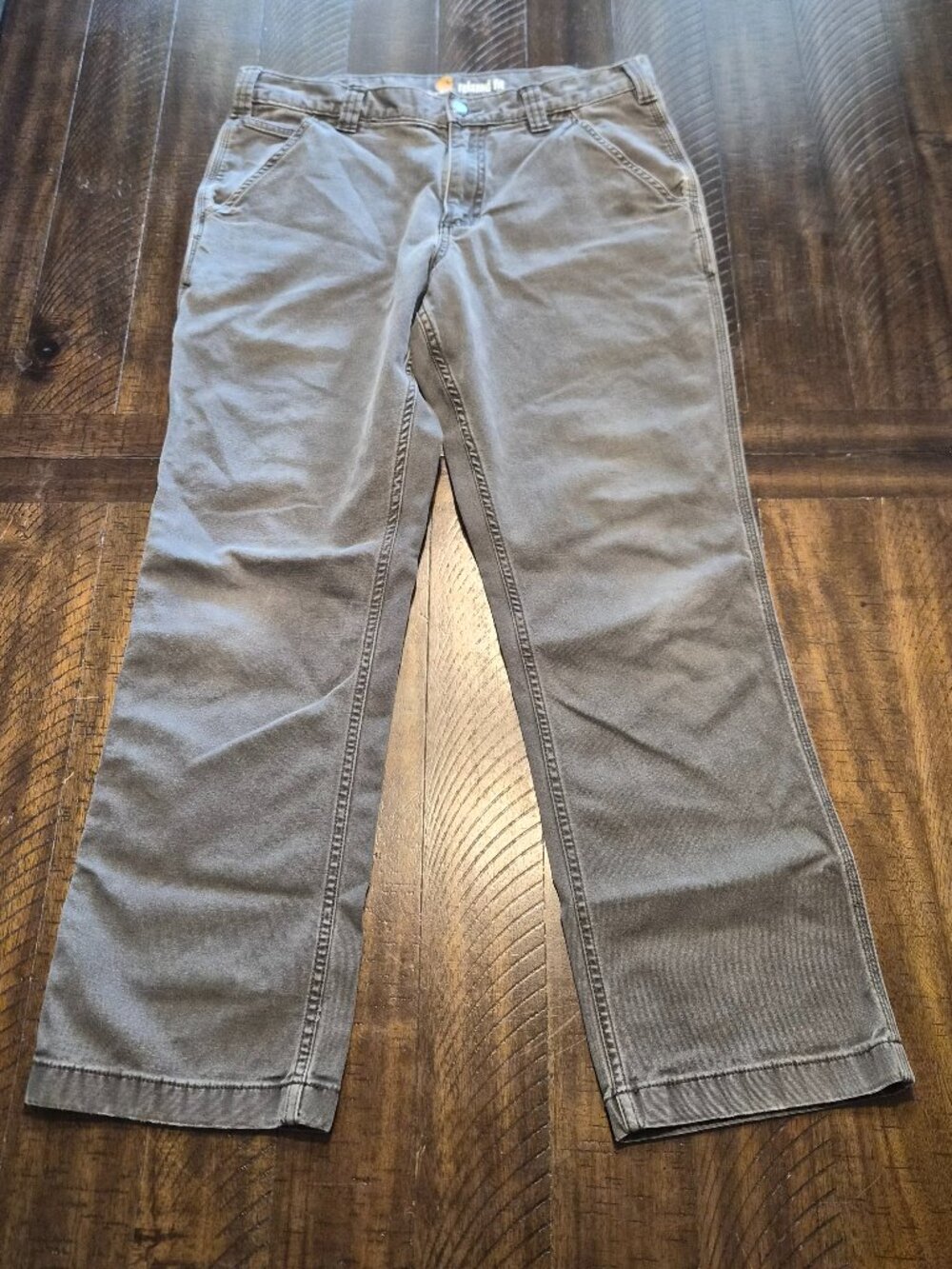 Carhartt Pants Men 34x29 Gray Rugged Flex Relaxed Canvas Carpenter BN2291-M G897